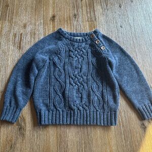 4/20$ Old Navy Toddler Blue Cable Knit Sweater size 2T